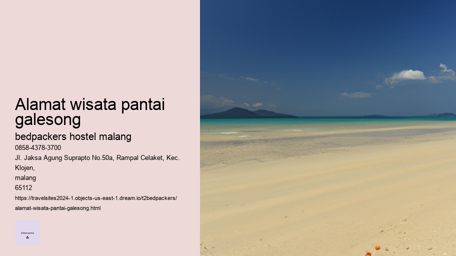 alamat wisata pantai galesong