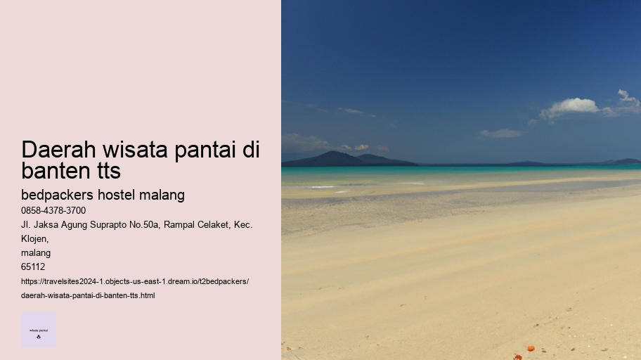 daerah wisata pantai di banten tts